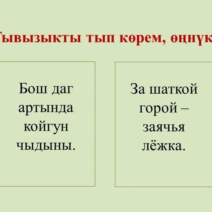  «Тывызыкты тып көрем, өңнүк!»