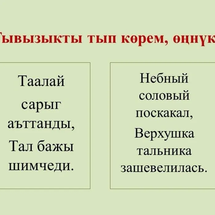 Тывызыкты тып көрем, өңнүк!
