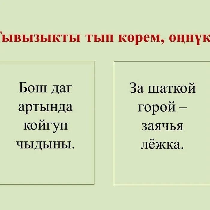  «Тывызыкты тып көрем, өңнүк!»
